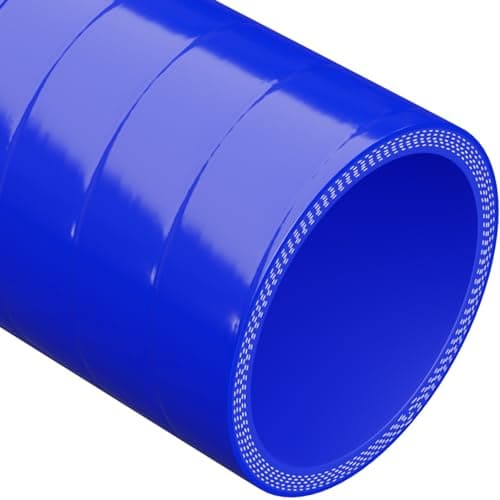 Image of Straight Reinforced Silicone Heater Coolant or Turbo Inlet Hose 1000mm piece ID: 19mm - Blue