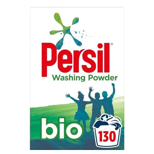 Image of Persil Bio Washing Powder 100% recyclable pack for stain removal first time 130 Wash