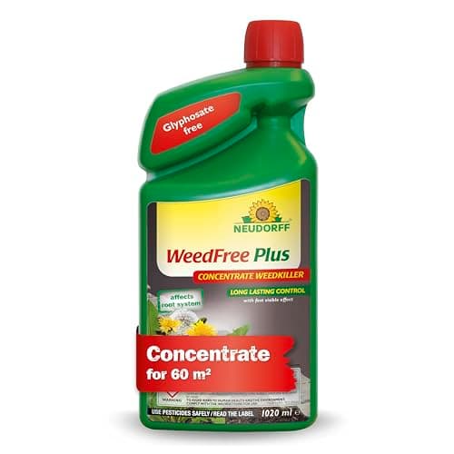 Image of Neudorff WeedFree Plus Concentrate - Effective Weedkiller for fast, long-lasting weed control. Affects root system. Glyphosate Free, 1020 ml