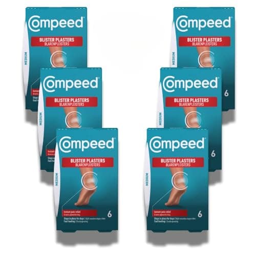 Image of Compeed Medium Size Blister Plasters Bundle - 6 x 6 Count (36 Plasters) - Foot Treatment, Heal Fast