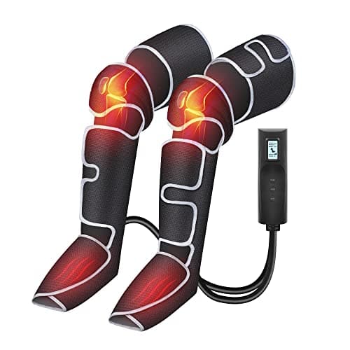 Image of COMFIER Leg Massager Machine, Knee Massager with Heat,4D Kneading Calf Massager,Gifts for Men,Women,Leg Wraps Massage Boots for Relief,3 Heat Settings & 3 Intensities,Black