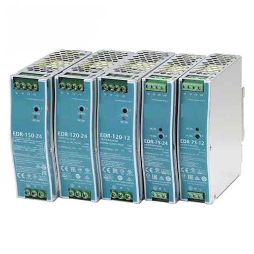 Image of OPXTEEGW Rail Mounted Switch Power Supply EDR-75 120 150 240W-12 24V Output DIN Rail Industrial 1pcs(24V,EDR-120)