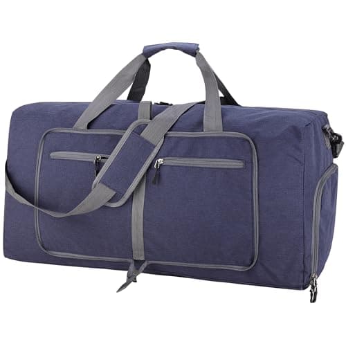 Image of ehsbuy 60L Foldable Travel Duffle Bags for Men Women Large Holdall Waterproof Overnight Weekend Bags for Gym Luggage