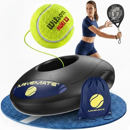 Image of MOVEMATE Padel Trainer Set with Wilson® Padel Ball, Innovative Ball Game for Outdoors, in the Garden, in the Park for Children and Adults, Includes Transport Bag and Exercise Videos