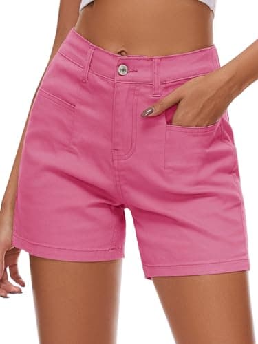 Image of Alaster Queen Women's Loose Casual Pants with Pockets Outdoor Shorts Lounge for Summer Shorts Women Pink M