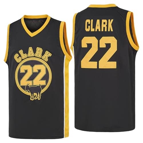 Image of Men 22 Clark Jersey Basketball Jerseys Vintage Men's Classic Shirt, Black, Large