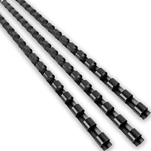 Image of Plastic Binding Combs 21 Ring A4 8mm Comb Binding Spines,40 Sheet Capacity,Pack of 100,Black