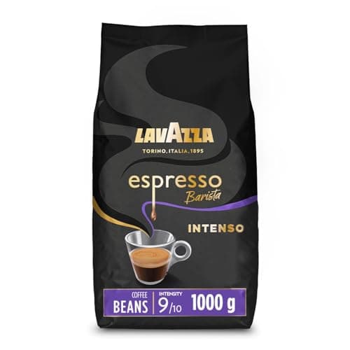 Image of Lavazza, Espresso Barista Intenso, Drum Roasted Coffee Beans, with Aromatic Notes of Cocoa and Wood, Arabica and Robusta, Intensity 9/10, Medium Roasting, 1 kg (Packaging May Vary)