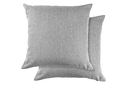 Image of Emma Barclay Jardin - Waterproof Indoor/Outdoor Cushion Cover For Chairs or Sofas - 17x17 (43x43cm) (Silver)