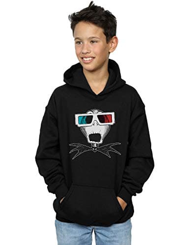 Image of Disney Boys Nightmare Before Christmas Jack Skellington 3D Glasses Hoodie Black 7-8 Years