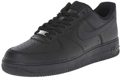 Image of Nike Unisex Air Force 1 '07' Trainers, Black, 9 UK