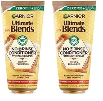 Image of Garnier Ultimate Blends Honey Treasures, Nourishing No-Rinse Conditioner, For Damaged & Fragile Hair, 98% Natural Origin Ingredients, 200ml (Pack of 2)