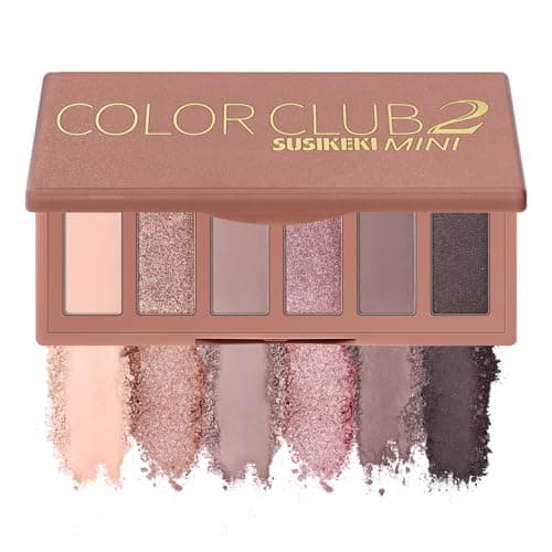 Image of SUSIKEKI 6 Colors Mini Eyeshadow Makeup Palette Rosy Neutral Nude Eye Shadow Shimmer & Matte Make Up Pallet with Mirror Highly Pigmented Long Lasting Waterproof Travel Size Gift Kit 02