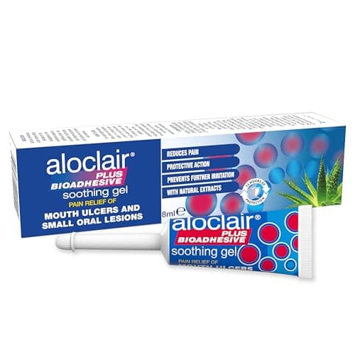 Image of Aloclair Plus Bioadhesive Gel 8ml - Helps relieve pain from Mouth Ulcers and Small Oral Lesions. Up to 12+ Hours Protection, No-Touch Application, Suitable for Adults & Children 4 years+