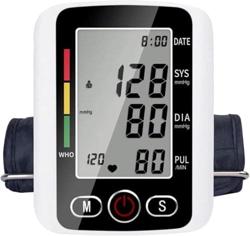 Image of Blood Pressure Monitors Large Cuff Size 22-36cm - Blood Pressure Machine with Cuff for Upper Arm - Heart Rate Hypertension Monitor for Home Use - Blood-Pressure Monitor LCD Display - No Cable & Batt