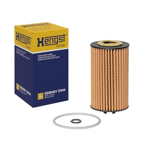 Image of HENGST Oil Filter Type E650H01 D444 - Oil Filter Insert, Seal Set for Cars - Oil Filter Car, Engine Oil Filter, Filter for Cars