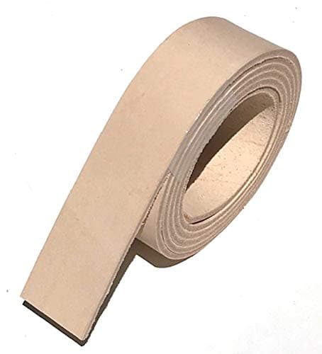 Image of Dangerous Threads Natural Veg Tan 8/9 ounce Leather Belt Blank, Long Strip 1.5" x 60", Natural, One size