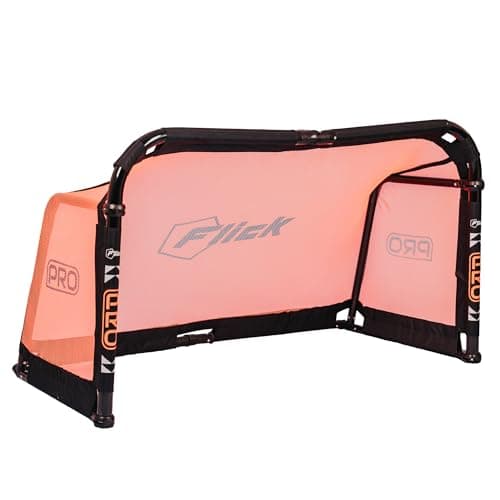 Image of FLICK Pro Aluminium Football Goal - Quick & Easy Assembly Premium Grade Lightweight Foldable Metal Goal - Small 5ft x 3ft Size Ideal For Elite Football Training