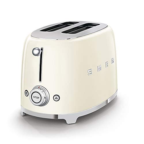 Image of Smeg TSF01CRUK Retro Style 2 Slice Toaster - Cream