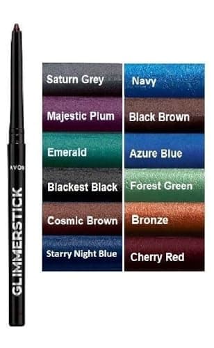 Image of 2 x Avon Glimmerstick Eyeliner Twist Up - No Need To Sharpen (Starry Night (Blue))