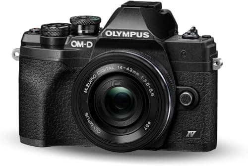 Image of Olympus OM-D E-M10 Mark IV Micro Four Thirds System Camera Kit, 20 MP sensor, electronic viewfinder, 4K video, powerful AF, Wi-Fi, black incl. M.Zuiko Digital ED 14‑42mm F3.5‑5.6 EZ Pancake black