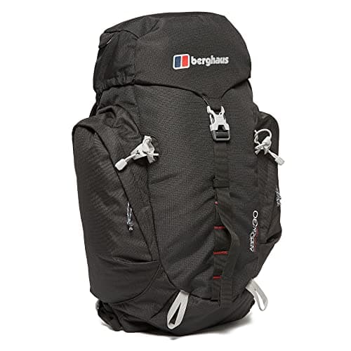 Image of Berghaus Men's Arrow 30 Litre Rucksack | Compact, Breathable Backpack, Travel and Camping Bag | Rain Cover Hiking Packs, Black/Extrem Red, One Size