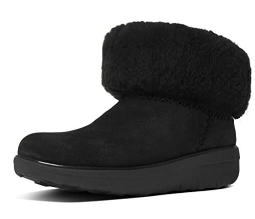Image of Fitflop Mukluk Shorty 2 Boots, Women’s Ankle Boots, Black (All Black 090), 3 UK (36 EU)