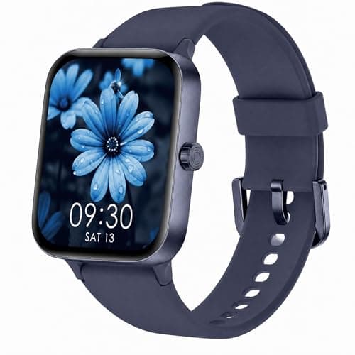 Image of Smart Watch for Men Women Answer/Make Calls, 1.83" HD Touch Screen Fitness Watch with Heart Rate/Sleep Monitor, Step Counter, Sports Activity Trackers, IP67 Waterproof Smartwatch for Android iOS/Blue