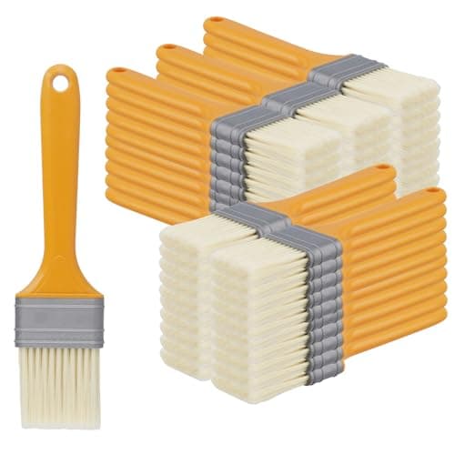 Image of SENJEOK 50 PCS 2 Inch Paint Brush with Plastic Handle, 2 Inch Nylon Chip Painting Brush for fence Wall Ceiling Decorating
