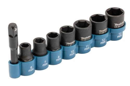 Image of Makita E-12289 8 Piece Impact Socket Set ¼” Sq