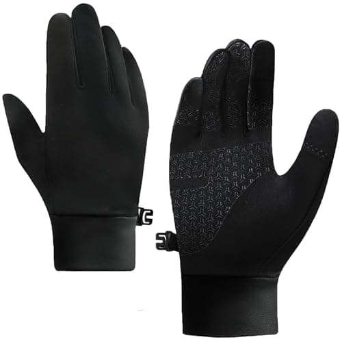 Image of Waihoeer Running Gloves, Lightweight Touch Screen Gloves Winter Gloves Thermal Liner Men Women for Cycling Biking Sports Walking (M)