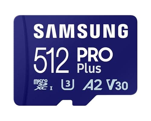 Image of Samsung PRO Plus MicroSD Card, 512 GB, UHS-I U3, Full HD & 4K UHD, Read Speed 180 MB/s, Write Speed 130 MB/s, Memory Card for Cameras and Drones, Includes USB Card Reader, MB-MD512SA/EU
