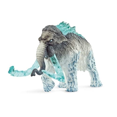Image of SCHLEICH Eldrador Creatures - 7” Frost Mammoth Figurine with Movable Battle Tusks - Durable Monster Toy with Realistic Details - Prehistoric Ice Beast Figure for Imaginative Play - Kids 7+ | 70829
