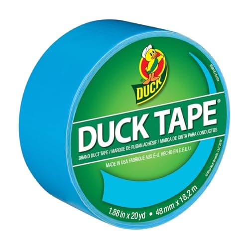 Image of Duck Tape Solid Colours Electric Blue. Repair, craft, personalise, decorate and educate - 48mm X 18.2m