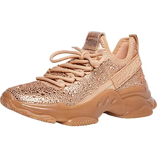 Image of Steve Madden Women's MAXIMA Maxima Sneaker, Gold, 5 UK