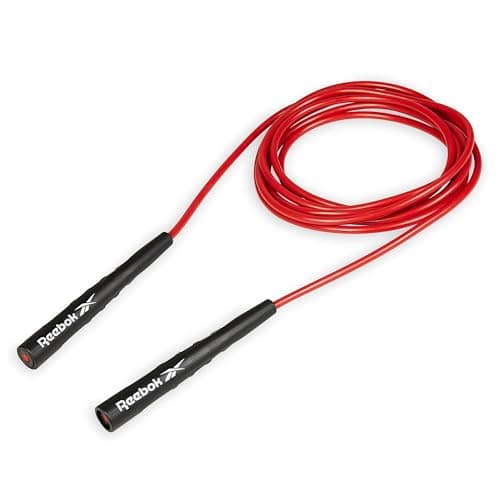 Image of Reebok Jump Rope for Cardio Workout (Red), Adjustable 9 ft Jumping Rope with Aerodynamic Handles, Exercise Equipment for Home Gym, HIIT, MMA, Boxing or Fitness, Speed Rope for Adults, Teens & Kids