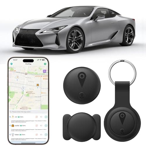 Image of GPS Tracker for Vehicles Work with Built-in APP (Compatible with iOS and Android),Mini Car Air Tracker Tag With Magnet Global Coverage,Hidden Car Locator Device,No Monthly Fee or Subscription