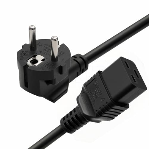 Image of DRRI Europe Schuko Plug CEE 7-7 Plug 16A 250V to IEC 60320 C19 Power Cord for Servers | PDU| PC Computers| Monitors