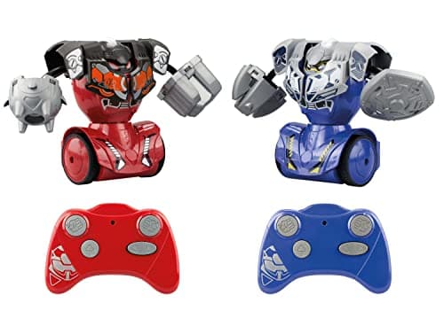 Image of SilverLit Robo Kombat Mega Robots, Pack of 2 Remote Control Large Fighting Robots 16 cm, Interchangeable Fists, Robotic Toy with Sound and Light Effects for Ages 5-14 years