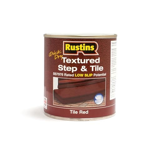 Image of RUSTINS Textured Step & Tile Paint 500ml Red