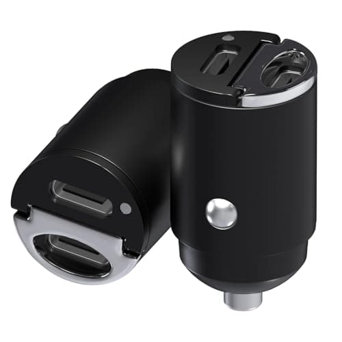 Image of MMOBIEL Dual USB-C Car Charger Adapter [2 Pack]– 45W Cigarette Lighter USB Charger Fast Charging – Ultra Compact Car Phone Charger – USB Charger for iPhone 16 15 14 13 Pro Max, Samsung S26 S25 S24 S23