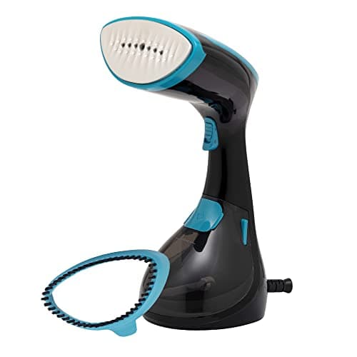 Image of BLACK+DECKER BXGS22007GB Linen Care 1600W Garment Steamer, Black and Aqua