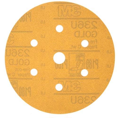 Image of 3M Hookit Gold Disc Dust Free 236U, 01079, 6 in, P180, 100 discs per carton