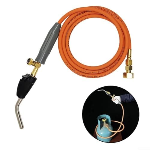 Image of ZUZZEE Brass Welding Torch with 2m Hose and Electronic Ignition, Gas Propane Burner for Sheet Metal Work, Compact Heating Tool for Charcoal and Outdoor Use