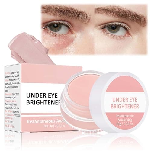 Image of Full Coverage Under Eye Brightener and Concealer - Long Lasting, Correcting Pink Cream for Dark Circles and Spots - Highlighter and Foundation in One