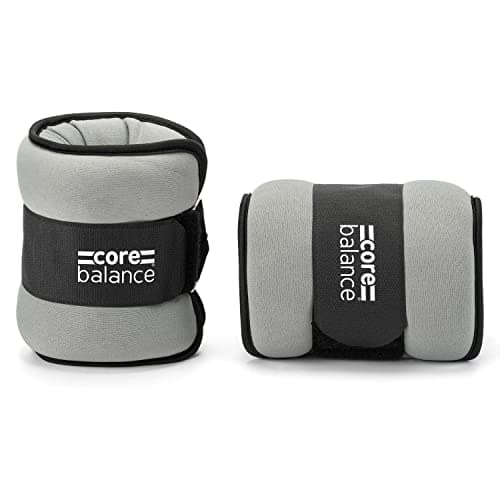 Image of Core Balance Ankle and Wrist Weights Adjustable Strap Neoprene Fabric Set Of 2 x 1.5kg (Black)