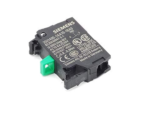 Image of 3SU1400-1AA10-1BA0 | SIEMENS CONTACT MODULE WITH 1 CONTACT ELEMENT, 1NO, SCREW TERMINAL, FRONT PLATE MOUNTING