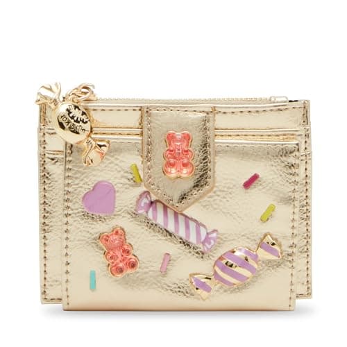 Image of Betsey Johnson Women's Candy Bifold Wallet, Gold, One Size
