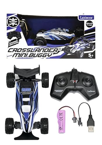 Image of LEXIBOOK, Crosslander® Mini Buggy, Radio-controlled buggy, speed up to 15 km/h, Front and rear bumpers, Rechargeable, Blue, RC17