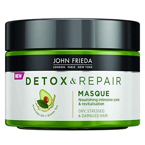 Image of John Frieda Detox & Repair Masque for Dry, STRESSED & Damaged Hair with Avocado Oil and Green Tea, 250 ml